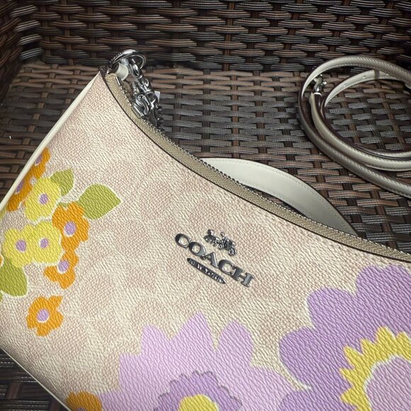 coach Teri Shoulder Bag In Signature Canvas With Floral Print cbg73 - Picture 6 of 9